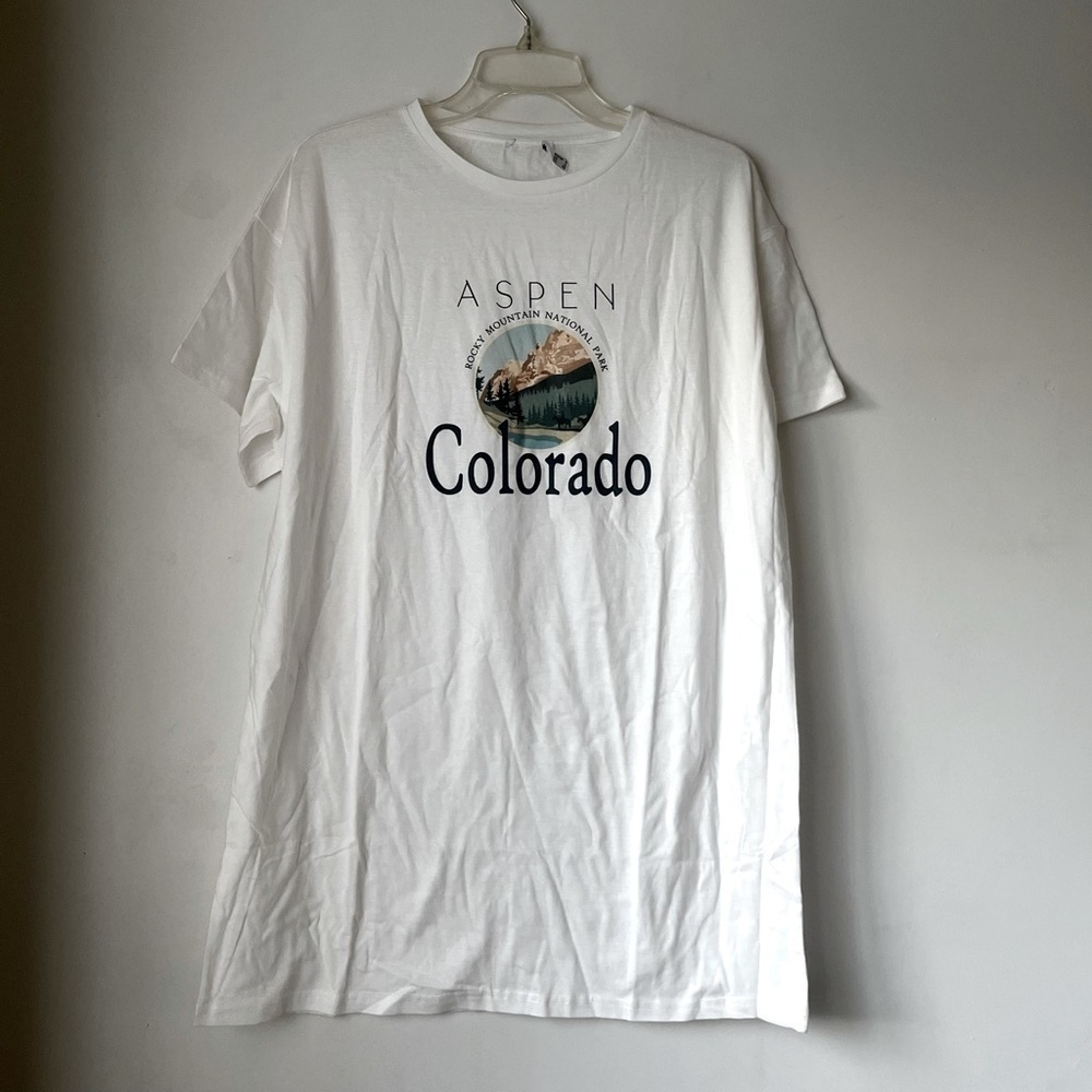 Princess Polly White Aspen Colorado Retro Boyfriend Oversized Tee 4